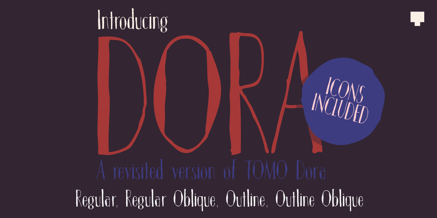 Przykład czcionki TOMO Dora Sans